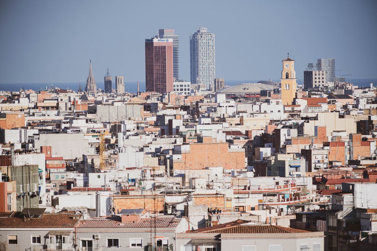 Barcelona city skyline