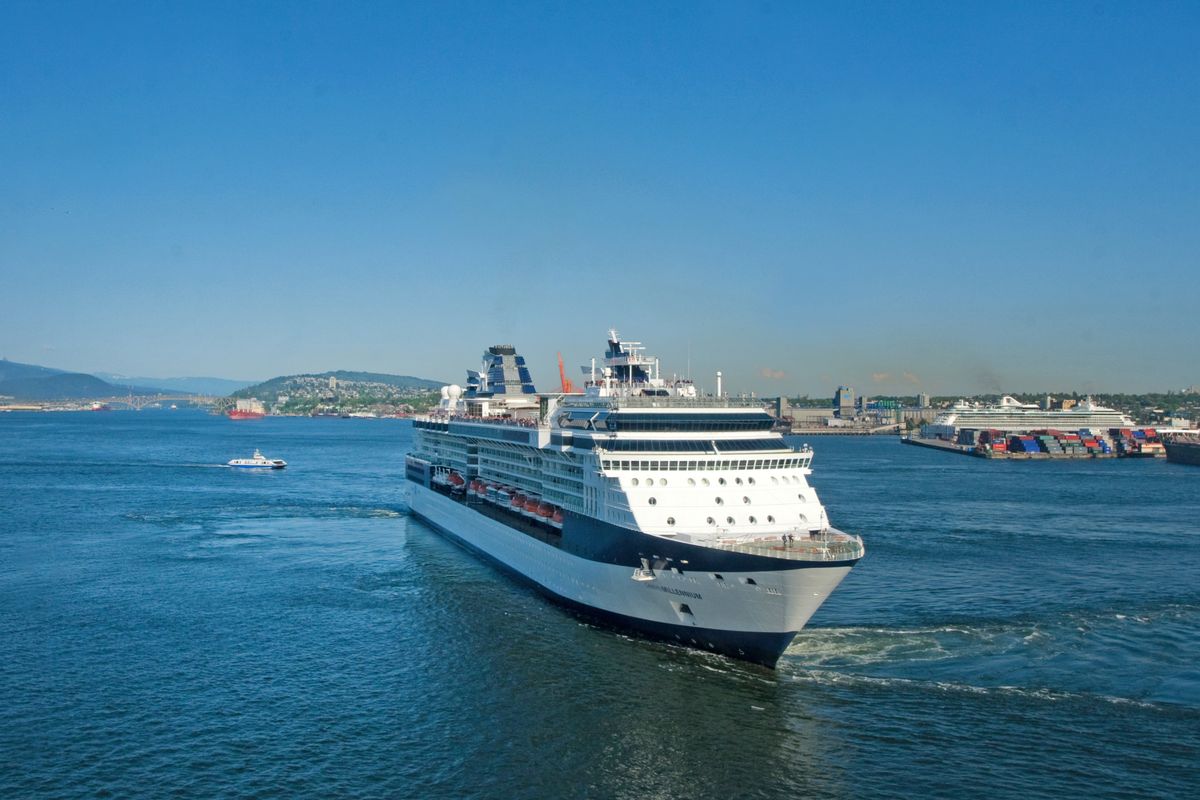 Cruise ship on calm water