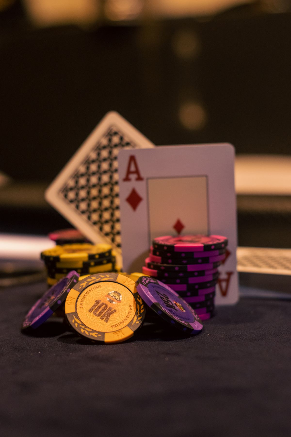 casino chips and cards