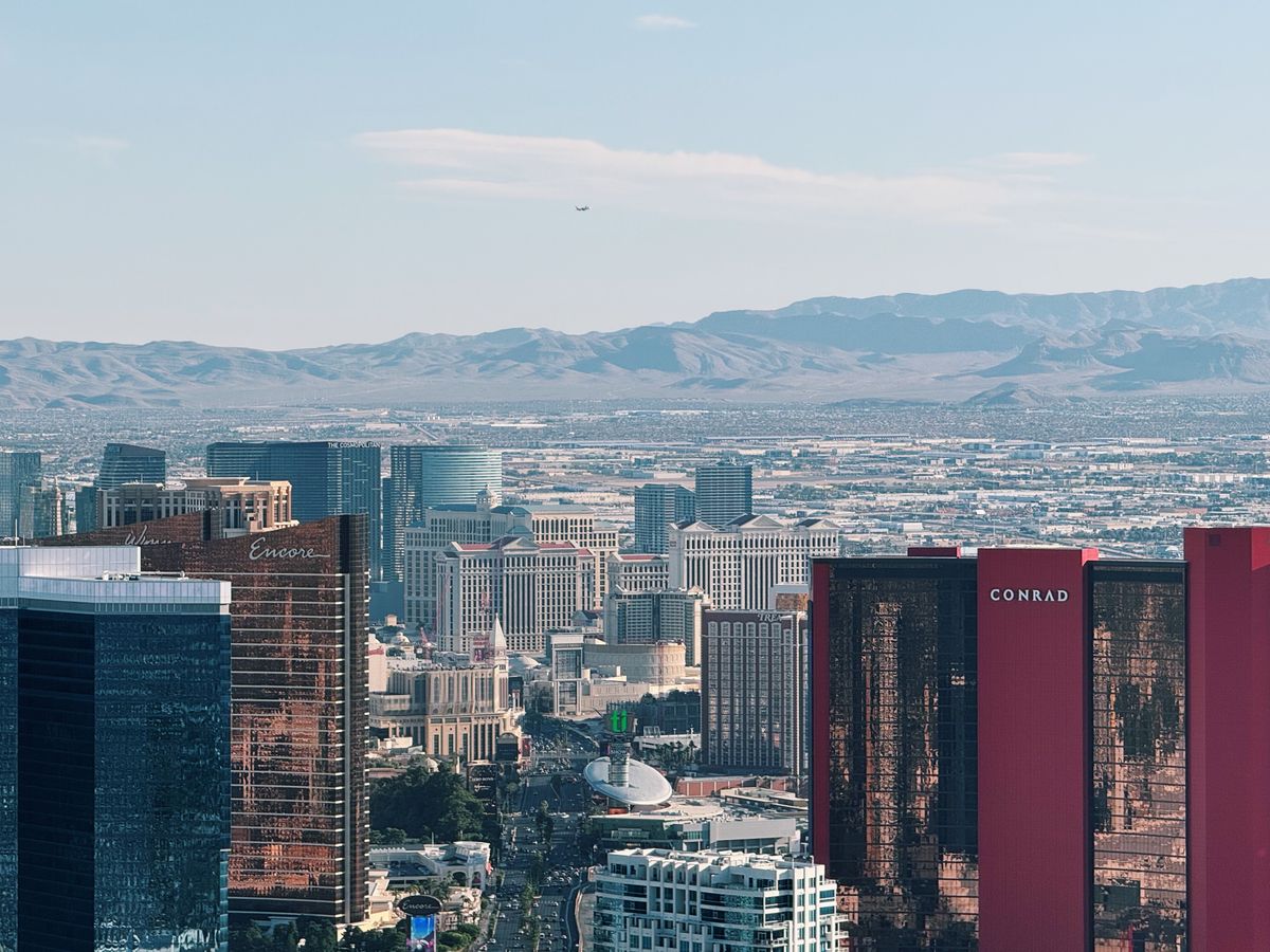 Aerial view of the Las Vegas Strip